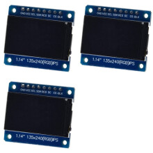3pcs 1.14 Inch IPS LCD Display 135x240 SPI ST7789, 65K Color TFT Screen Module for Raspberry Pi ESP32 STM32 DIY
