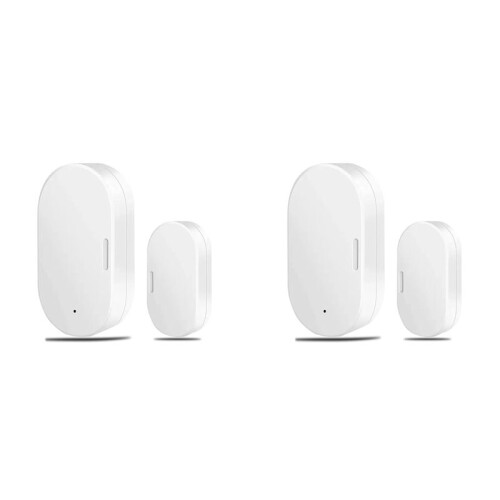 2X Zigbee Door Sensor Wireless Magnetic Window Open Closed Alarm Detector Works Zigbee2MQTT for Alexa  Need 1
