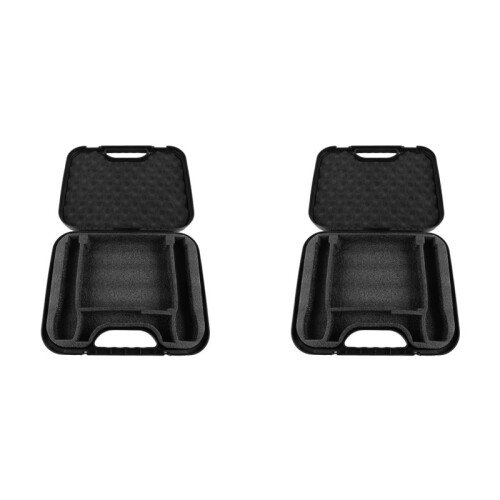 2X Microphone Storage Case Large Capacity Handheld Protective Box for Condenser Mic Recording Studio Equipment