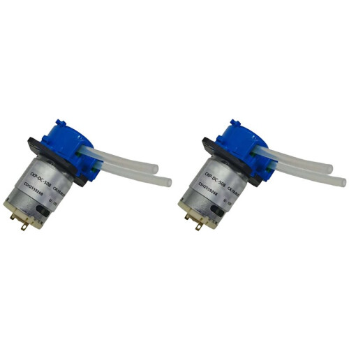 2X Small  Peristaltic Pump  12V Micro-Self-Priming Pump Liquid Pump Aquarium Lab Reversible Metering