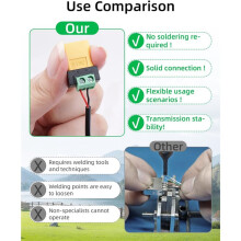 4pcs XT60 Connectors Terminal Adapter,XT60 to 2Pin Solderless Terminal Adapter for Solar Panels,Model Aircraft