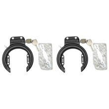 2X Outdoor Bicycle Horseshoe Lock - Fully Enclosed Steel Pipe Anti-Theft Lock with 2 Keys for Bicycles