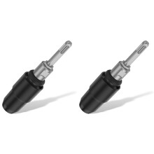 2Pc Square Handle to SDS- Adapter for Rotary Hammer Drill Converter Tools Accessory Impact Drill Socket Adapter