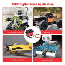10X High Torque Metal Gear Digital Servo 25KG 180 Degrees Robot Robotic Arm for RC Car Crawler