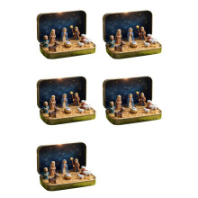 5X Piccolo Presepe - Set di Presepi Natalizi Tascabili, Piccole Statuette Sacre In 3D, Decorazioni Religiose Natalizie