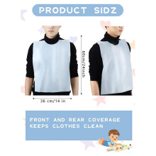 500 Pcs Disposable Adult Bibs for Elderly Eating Plastic Bibs Single Use Dining Clothing Protectors