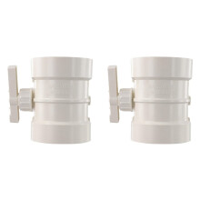 2X PVC Manual Air Volume Control Valve for Exhaust Ducts Ventilation Systems - White Flow Regulator, Diameter( 110mm)