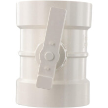 2X PVC-Handluftvolumenregelventil für Abluftkanäle und Belüftungssysteme - Weißer Durchflussregler, Durchmesser (110 mm)
