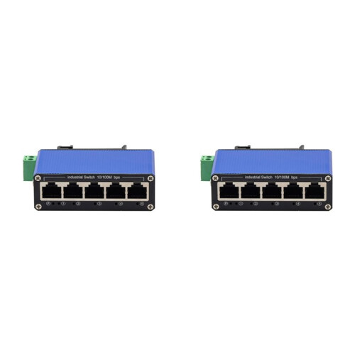 2X Industrial DIN-Rail  Size 10/100M 5  Net Fast Ethernet