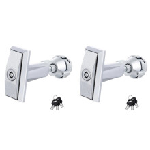 2X Universal Vending Machine Lock Set with T-Handle and 6 Keys, Zinc Alloy Replacement for Various Machines