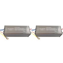 2X 50W LED Driver Lamp Transformer 1500mA AC85-265V to DC26-36V Waterproof Aluminum Isolated Power Supply