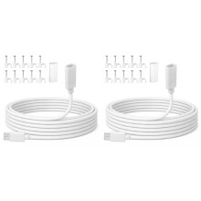 2X USB C Extension Cable, USB C Male to Female Extender Cord with Clips & Waterproof Case 20ft
