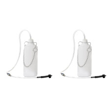 2X 1L Brake Bleeder Bottle, Brake Fluid Bleeder Kit with One Way Check Valve 24 Inch Tube and Rubber Connector