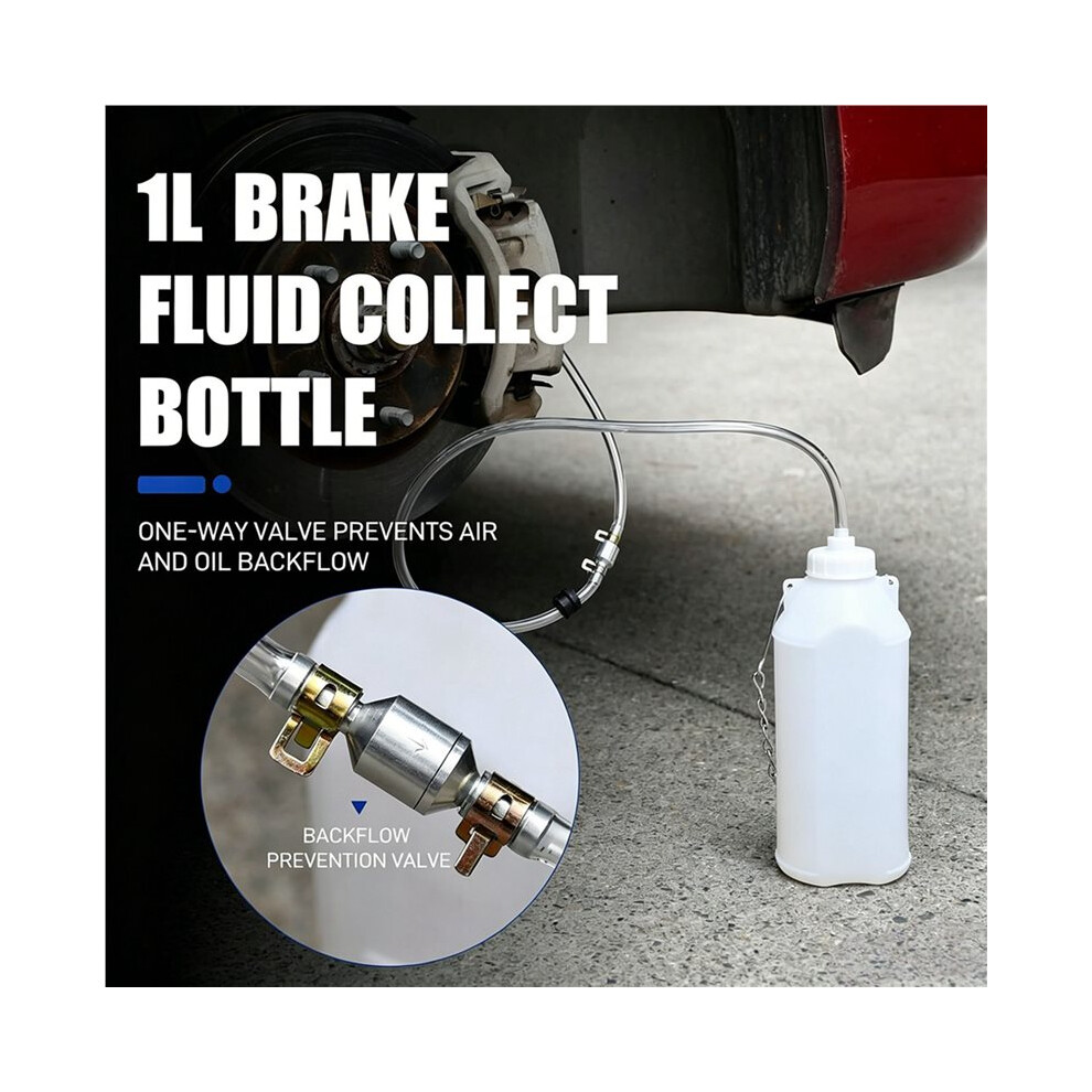 2X 1L Brake Bleeder Bottle, Brake Fluid Bleeder Kit with One Way Check ...