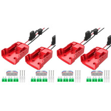 4-Pack 18V Adapter for M18 Battery, Power Wheel Conversion Kit with and Fuse, 12 AWG Wire
