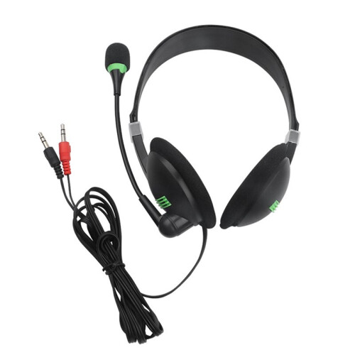 2X Cuffie Cablate da 3,5 mm con Microfono e Cancellazione del Rumore, Auricolari USB per Computer Portatile e PC 2