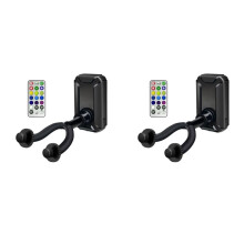 2X Colgador de Pared LED para Guitarra, Gancho RGB para Guitarra, Ideal para Estudios Domésticos, Dormitorios, Salas de Música y Decoración para