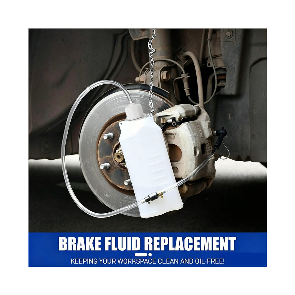 2X 1L Brake Bleeder Bottle, Brake Fluid Bleeder Kit with One Way Check ...