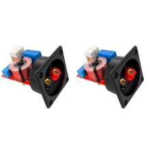 2X 80W 2 Way Hi-Fi Speaker Frequency Divider Crossover Filters with Junction Box