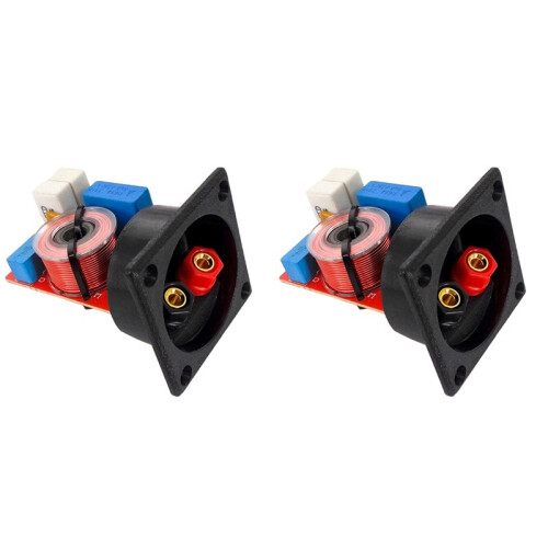 2X 80W 2 Way Hi-Fi Speaker Frequency Divider Crossover Filters with Junction Box