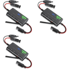 3X Regolatore di Carica Solare MPPT 12V 10A, Regolatore di Carica per Pannello Solare con Uscita Type-C e USB per Batterie AGM e LiFePO₄