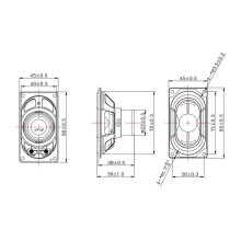 2X 4Ω 10W Speaker 45x80mm Racetrack-Shaped Full-Range Multimedia Speaker HiFi Loudspeaker Home Theater