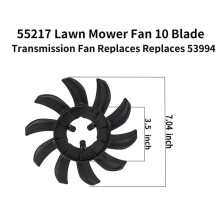 2X 55217 Lawn Mower 10 Blade Transmission Fan, 53994 7 Inch Fan for Cub Cadet L LX LZ 48 Inch 54 Inch 60 Inch 607729