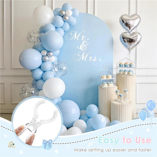 Spring Clamps, 3.5 Inch Clear Plastic Clips for Balloon Arch Backdrop  Decoration, Design, 20 Pcs 2