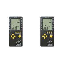 2X Portable Transparent Retro Game Console  Screen Handheld Brick Game Player Gift for Children and Adults