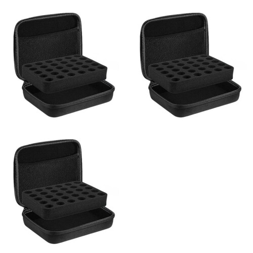3X 30 Slots Hard Organizer Storage Box Carrying Case 10ml Insulin Vial Storage Box for Small Injection Vials