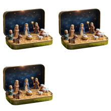 3X Small Nativity Scene - Pocket Christmas Nativity Scene Set Small 3D Holy Figurines Religious Ornament Christmas