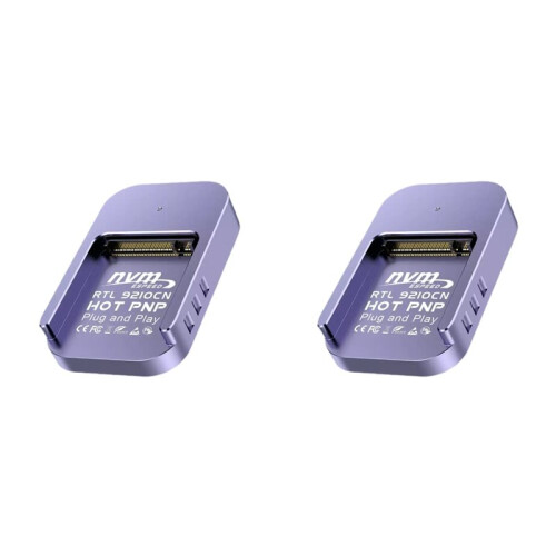 2X M.2 SSD Reader NVME auf USB-C PCIe SSD USB3.2 Gen2 10Gbps Solid Disk Adapter mit Schreibschutz