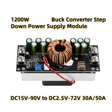 2X 1200W - Buck Converter Adjustable Step-Down Power DC15V-90V to DC2.5V-72V 30A/50A Constant Voltage Power Module