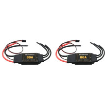 2X RC Brushless 80A ESC Speed Controler 2-6S with 5V 5A UBEC for RC FPV Quadcopter RC Airplanes Helicopter