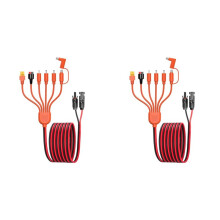 2pcs 1.8m 7-in-1 Solar Panel Connector for XT60 Anderson DC7909 DC653012AWG Power Cord Storage Charging Cable
