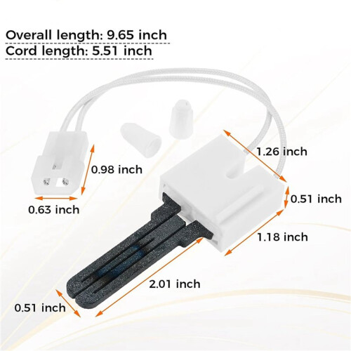3X DC47-00022A Dryer Igniter for  Dryer Bracketless Flat Style Ignitor Replacement for 31001556 WP33002789 2