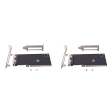 2X PCIE X16 to 2 Port SFF-8654 8i X8 External Card EGPU Adapter Card with Full Half Height Baffle