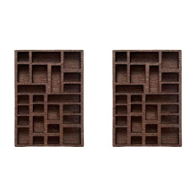 2X Estante en Miniatura 1:12, Estante de Cristal en Miniatura, Decoración en Miniatura para Casa de Muñecas, Bandeja de Impresora en Miniatura
