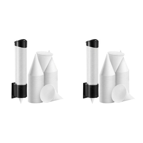 800 Pcs 4 Oz Snow Cone Cups Paper Thicken Disposable with 2 Cups Dispenser Pull Type Wall Mount Cup Holder Paper