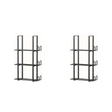 2X Glove Holder Dispenser for Wall Mount, Disposable Latex Gloves Holder for Lab, Wall-Mounted Triple Rubber Box Holder