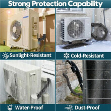 2X 3-Layer HVAC Copper Pipe Insulation Cover,72 Inch X10.2 Inch AC Pipe Insulation Cover,Flexible Insulation Sleeve Wrap