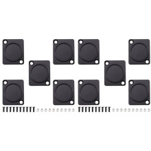 10PCS Panel Mount Blank Plate, D-Type Cover Plate Patch Board, Panel Base for Connectors and XLR Connectors