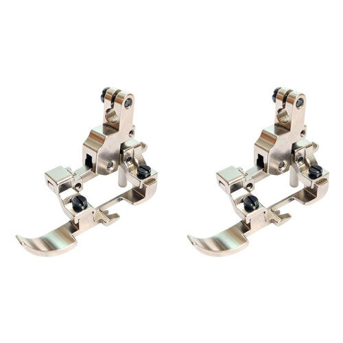 2X Sewing Machine Feet Adjustable Non Slip Presser Foot Guide Zipper Support for Overlocker Sewing Projects 1