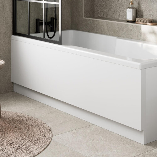 Modern Acrylic Side Bath Panel Gloss White Finish 1600 Bathroom