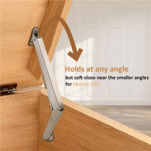 6 Pack 150N Gas Strut Spring Hinges for Heavy Lids to Keep Stay,Slow Down and Soft Close, Hydraulic Hinges