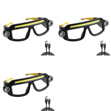 3X XTE Multifunctional Eyeglass Lamp Light Rechargeable COB Work Light, Compact Portable COB Headlamp