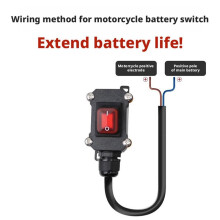 4X 12V Motorcycle Battery Cut Off High Power Waterproof ABS with 30cm Copper Cable for Twin Cylinder Bikes