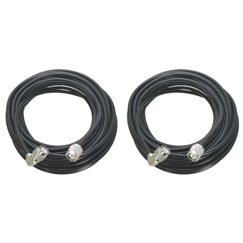 2X Conector Macho TNC RG58 A Conector Macho TNC, Conector de Ángulo Recto, Cable Flexible de Puente RF 1