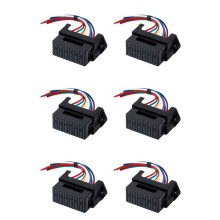 6X 6 Way DC32V Circuit Car Trailer Auto Blade Fuse Box Block Holder ATC ATO 2-Input 6-Ouput Wire