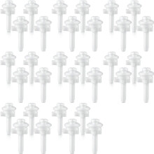 32PCS Toilet Hinge Bolt Screws with Plastic Nuts and Washers Toilet Replacement Parts Kit
